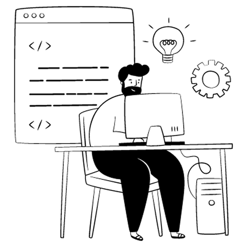 Illustration of a software developer.